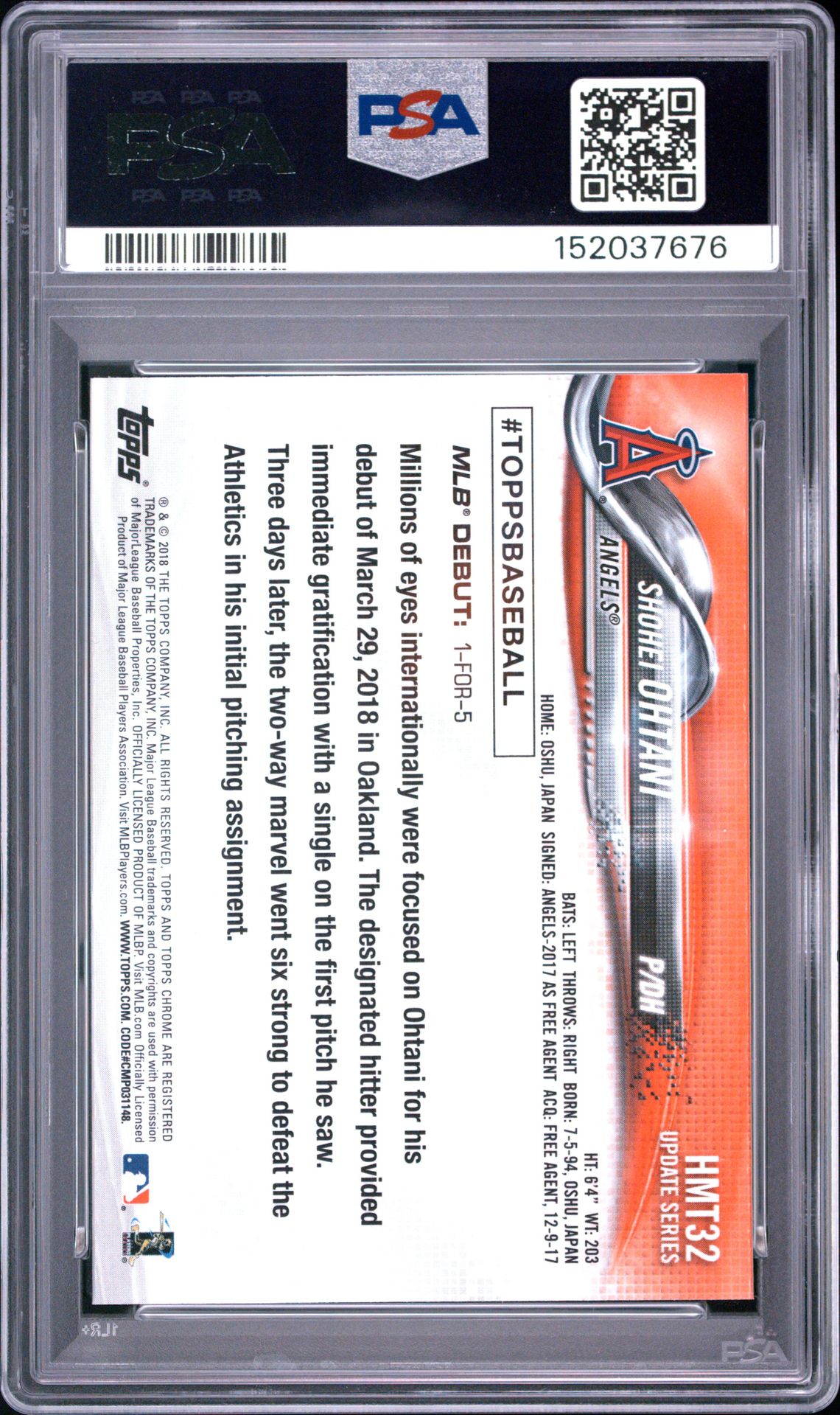 2018 Topps Chrome Update HMT32