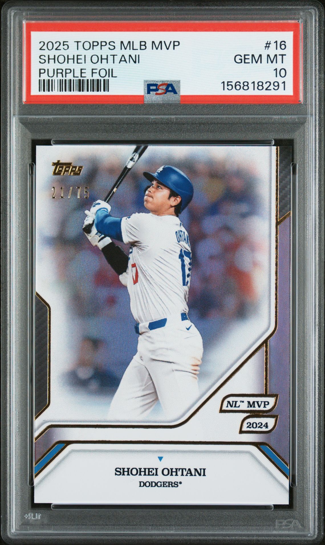 2025 Topps MLB MVP #16 Purple Foil /75