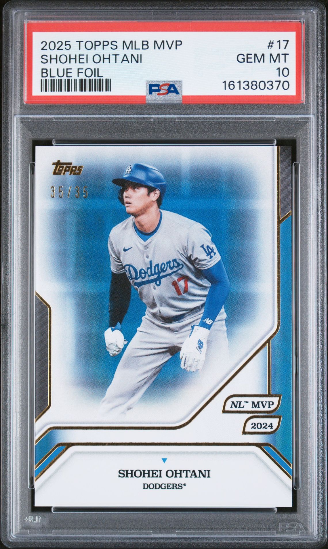 2025 Topps MLB MVP 17 Blue Foil 35/35