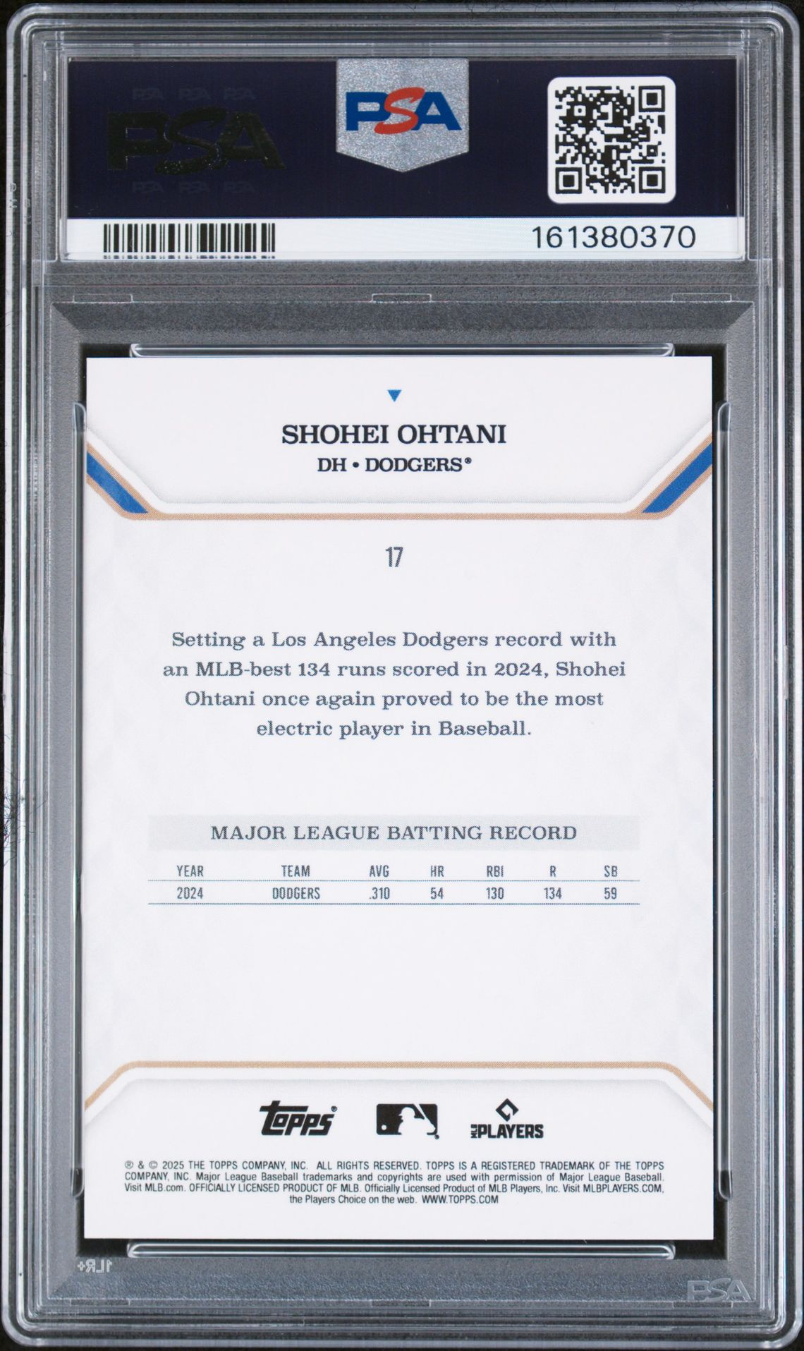 2025 Topps MLB MVP 17 Blue Foil 35/35