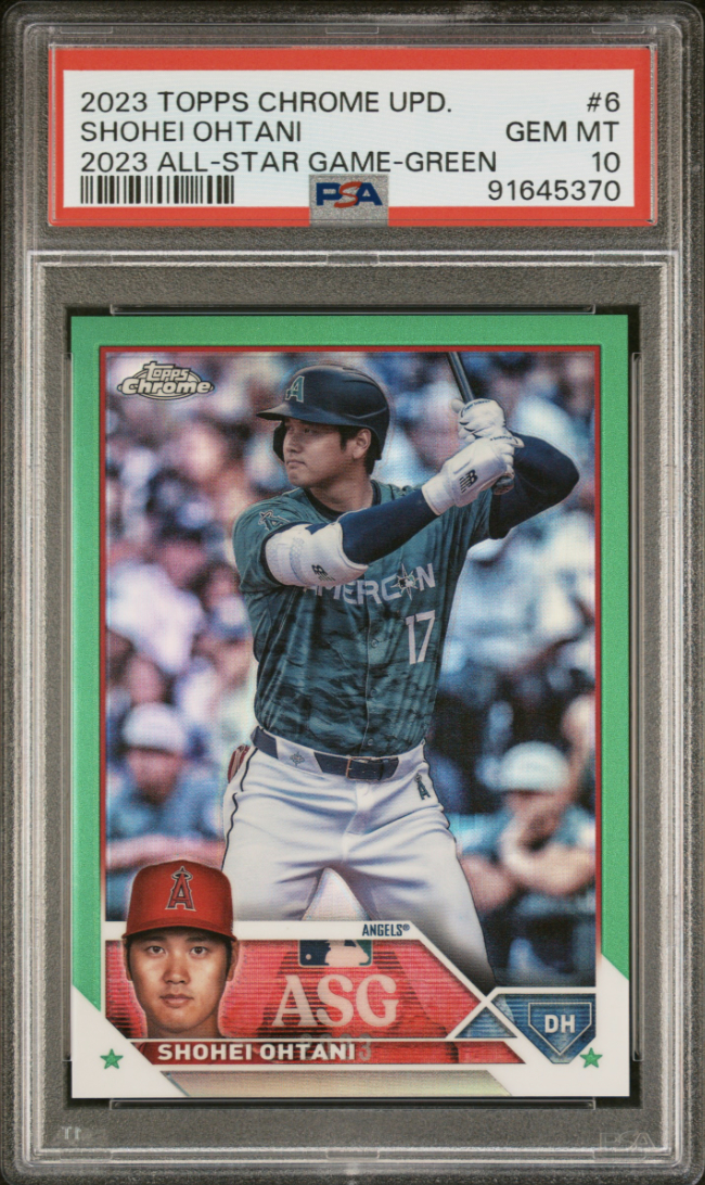 2023 Topps Chrome Update 2023 All-Star Game #6 Shohei Ohtani '23 All-Star Game-Green Ref /99