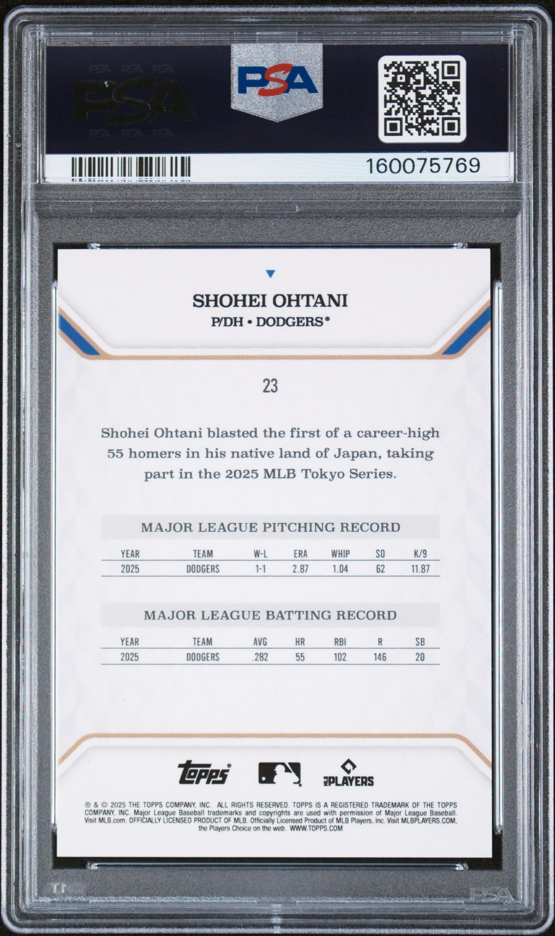 2025 Topps MLB MVP 23 Shohei Ohtani Kanji Variation /25