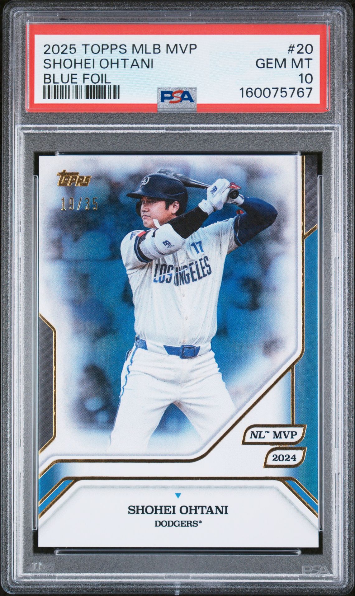 2025 Topps MLB MVP 20 Blue Foil /35