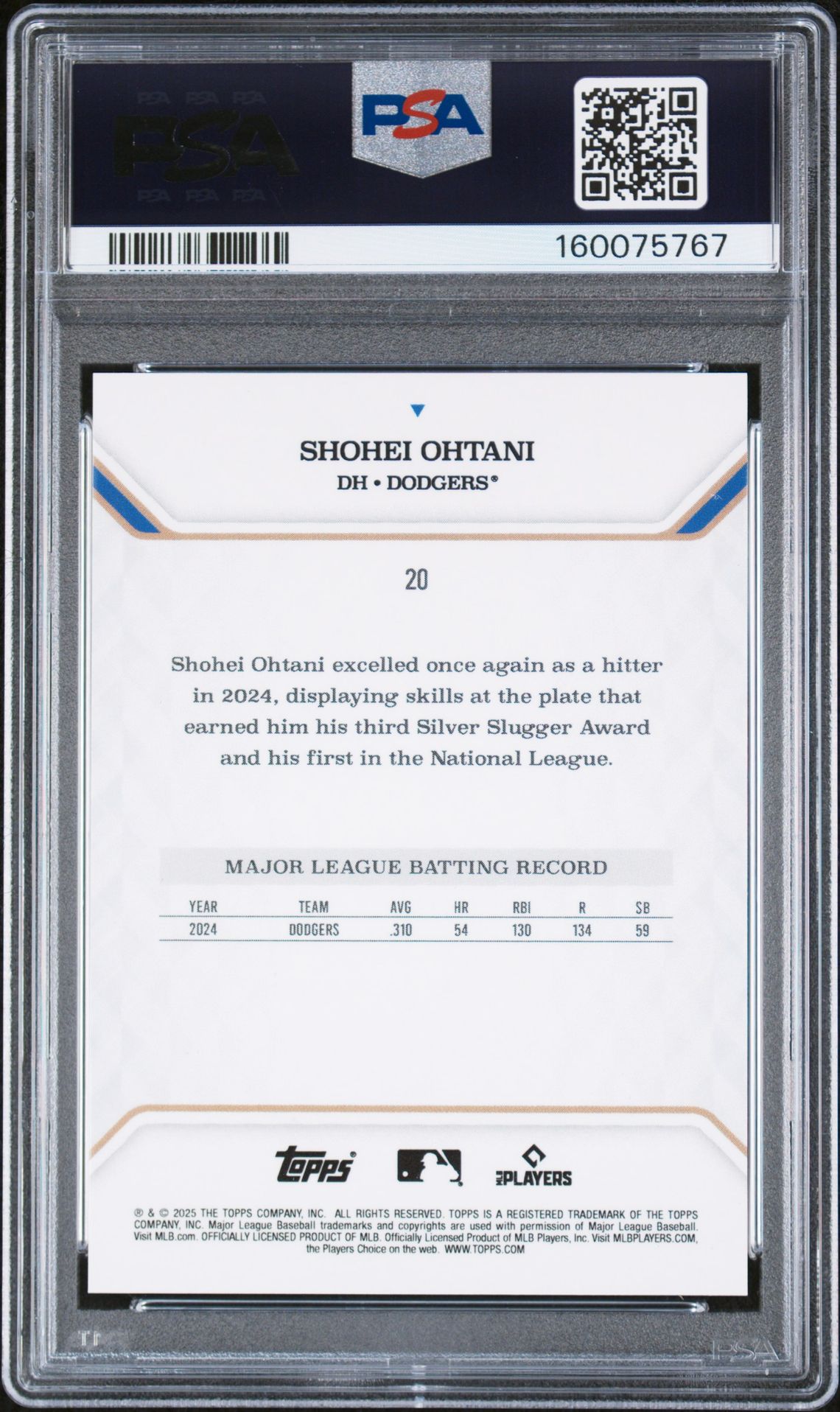 2025 Topps MLB MVP 20 Blue Foil /35