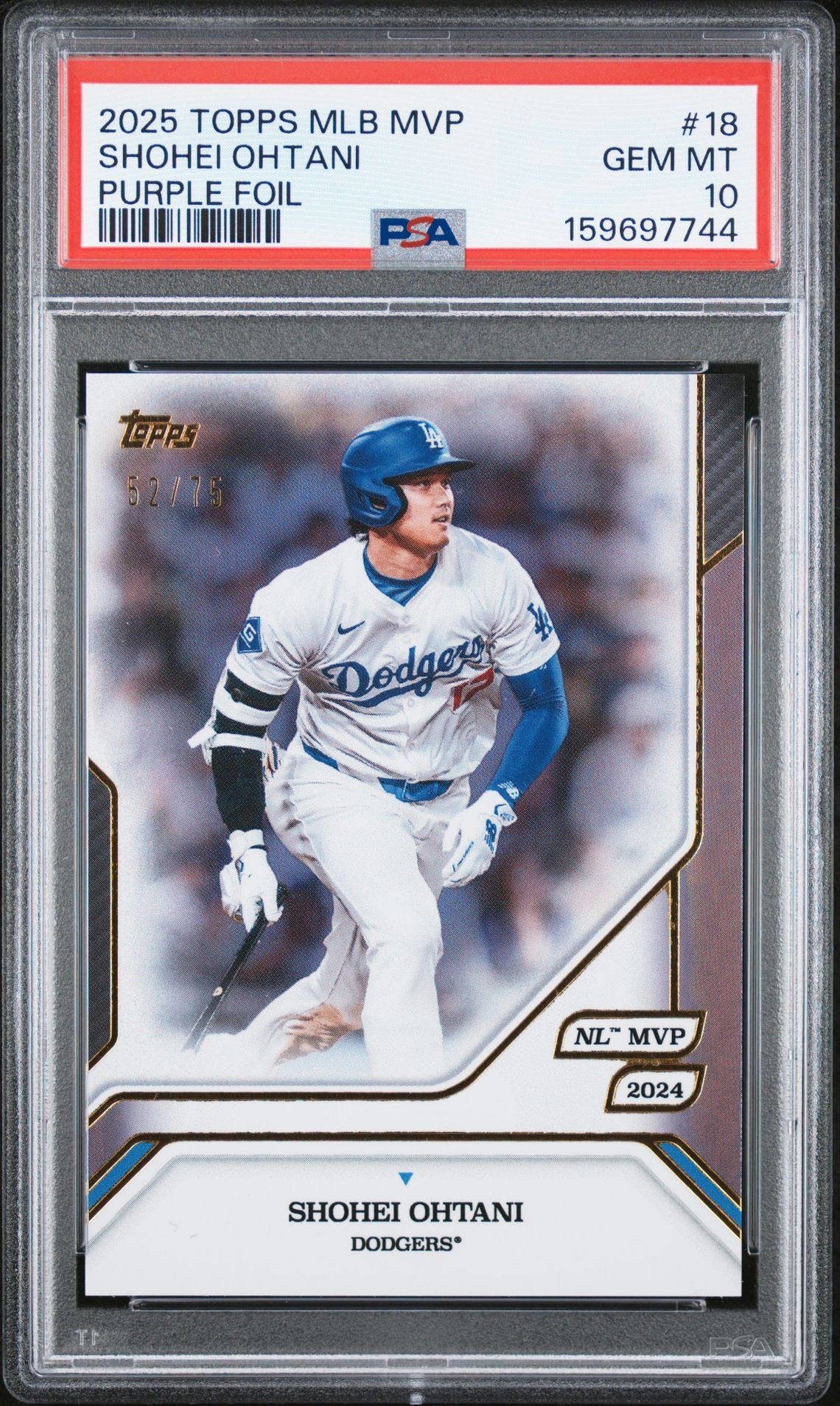 2025 Topps MLB MVP 18 Purple Foil /75