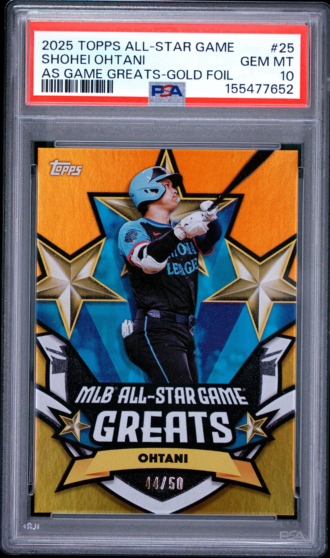 2025 Topps All-Star Game #25 Shohei Ohtani Gold Foil /50