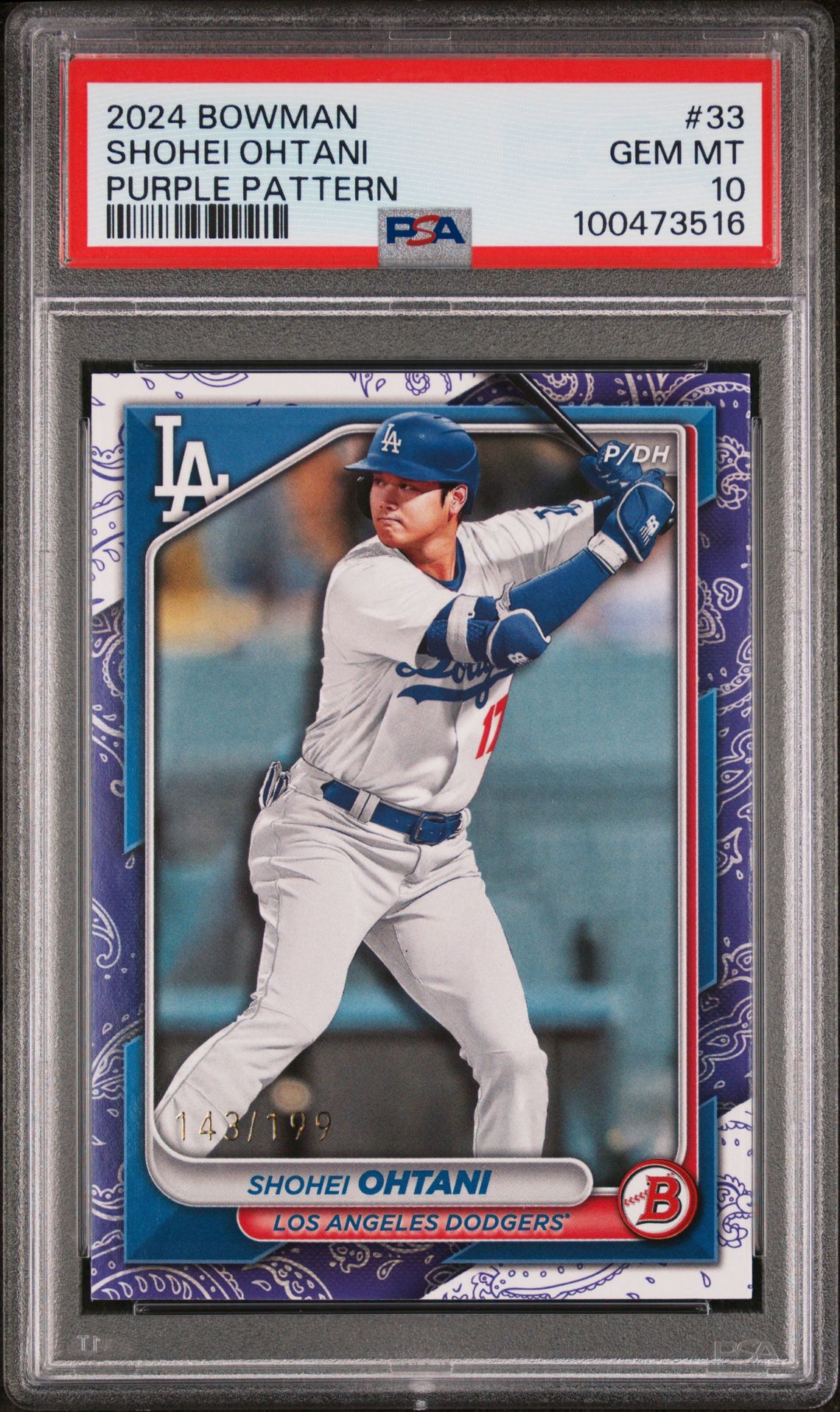 2024 Bowman #33 Shohei Ohtani Purple Pattern /199