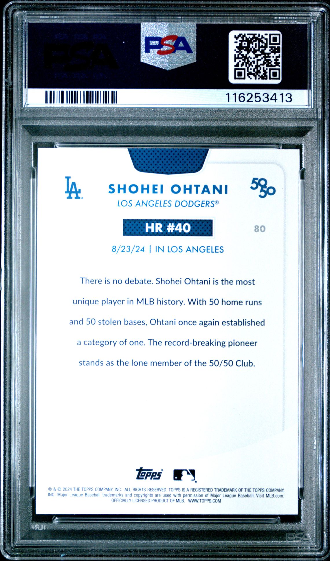 2024 Topps 50/50 #80 Shohei Ohtani SSP