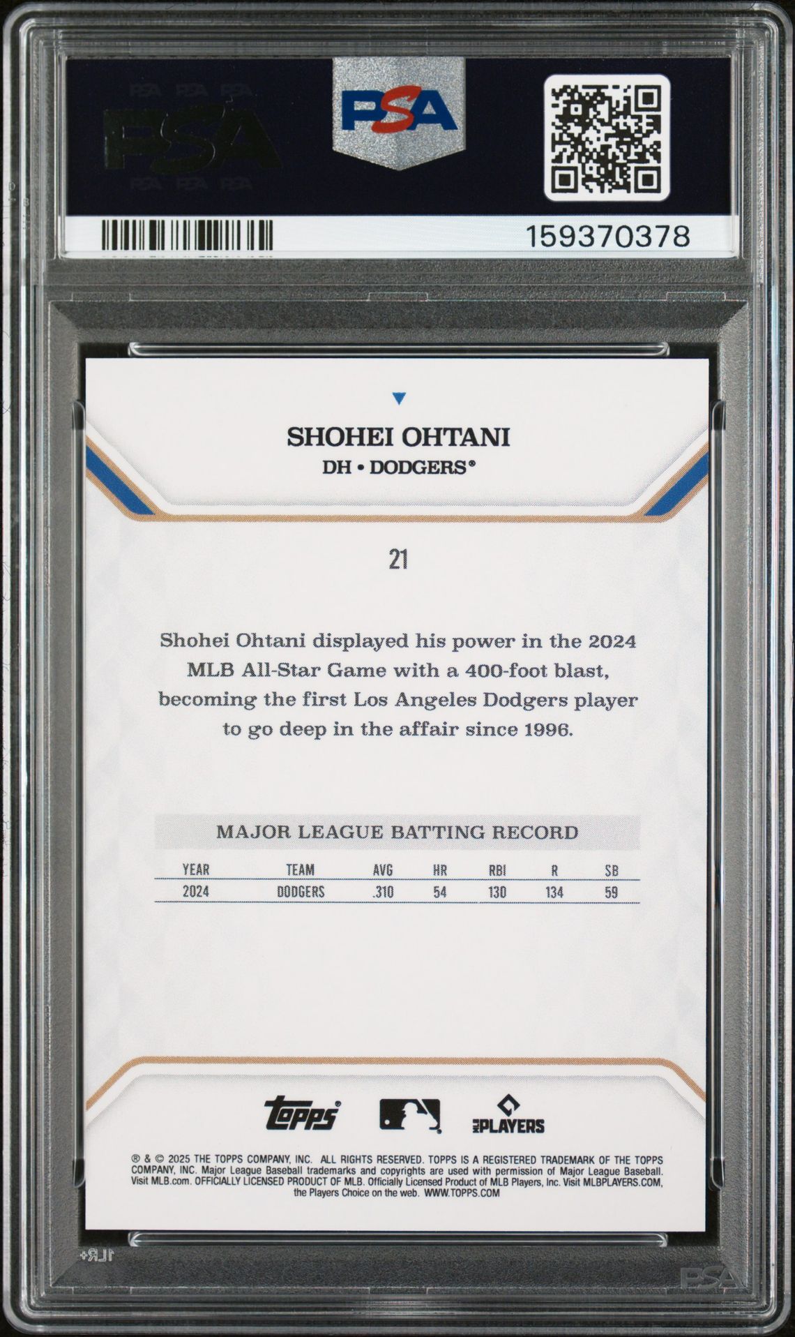 2025 Topps MLB MVP #21 Shohei Ohtani Orange Foil /25