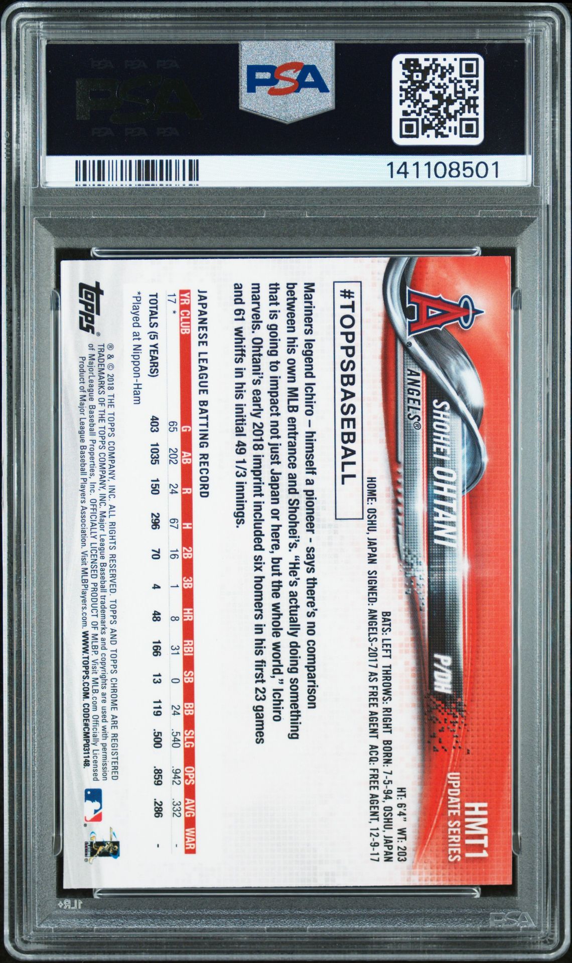 2018 Topps Chrome Update HMT1