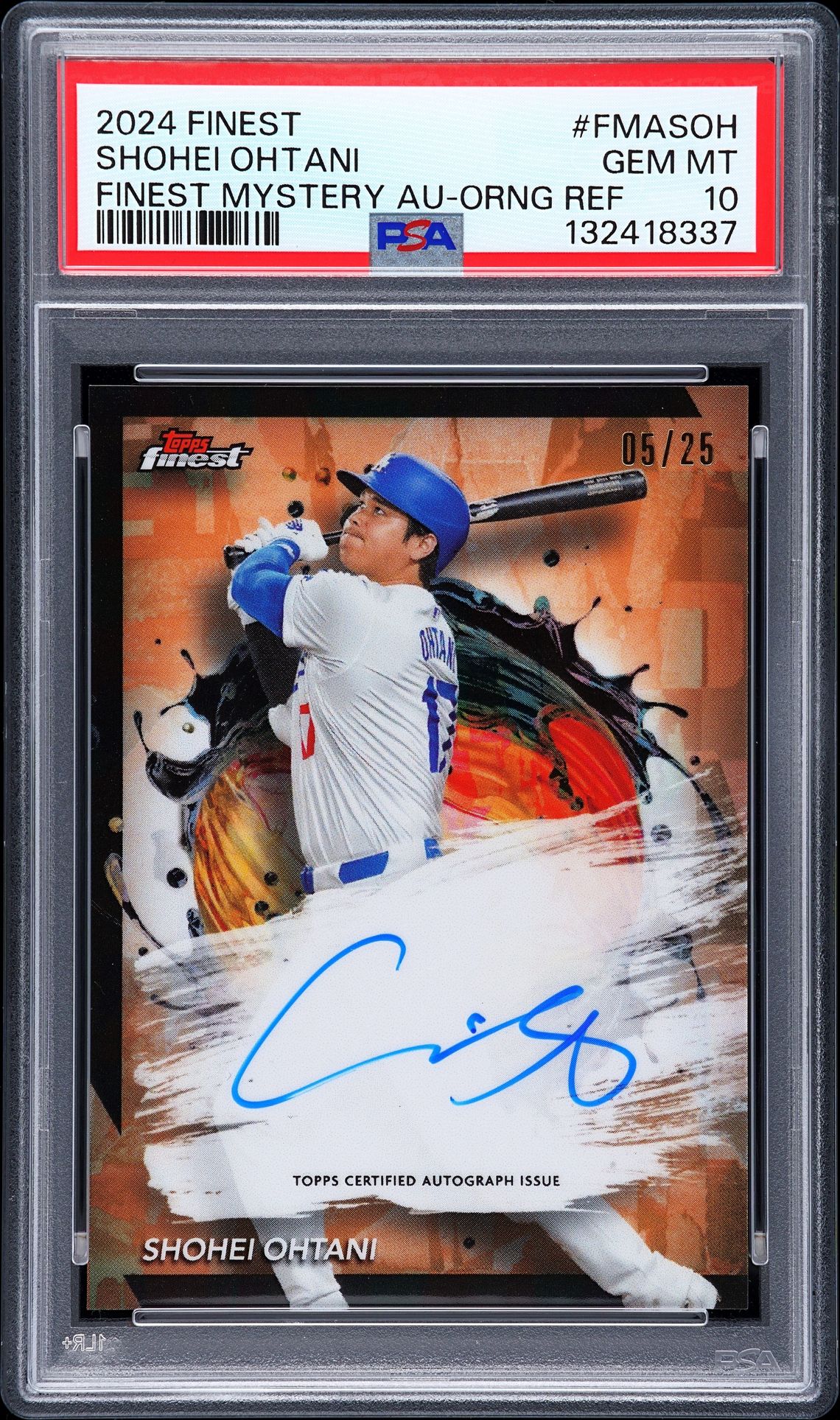 2024 Topps Finest #FMASOH Shohei Ohtani Auto Red/Gold /25
