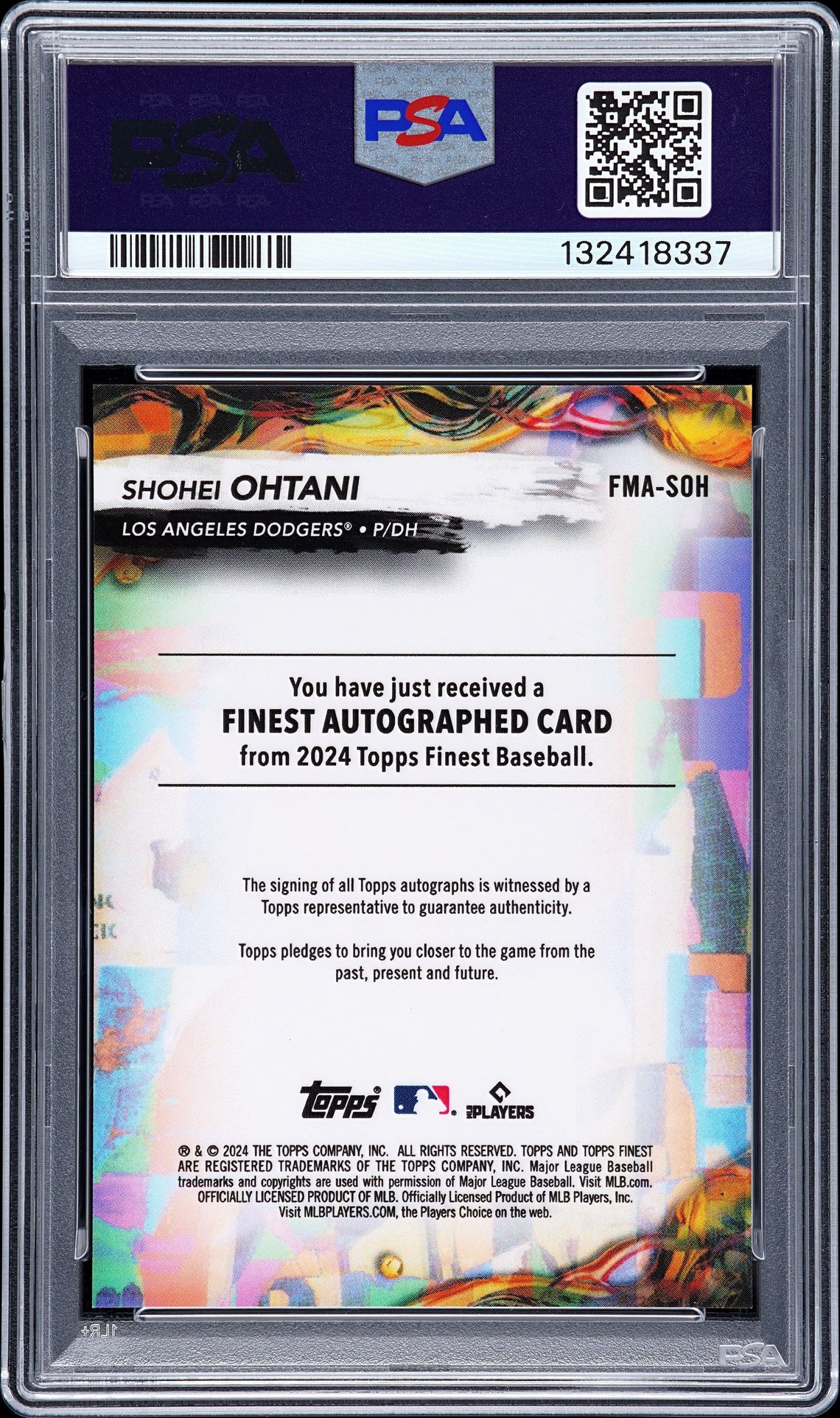 2024 Topps Finest #FMASOH Shohei Ohtani Auto Red/Gold /25
