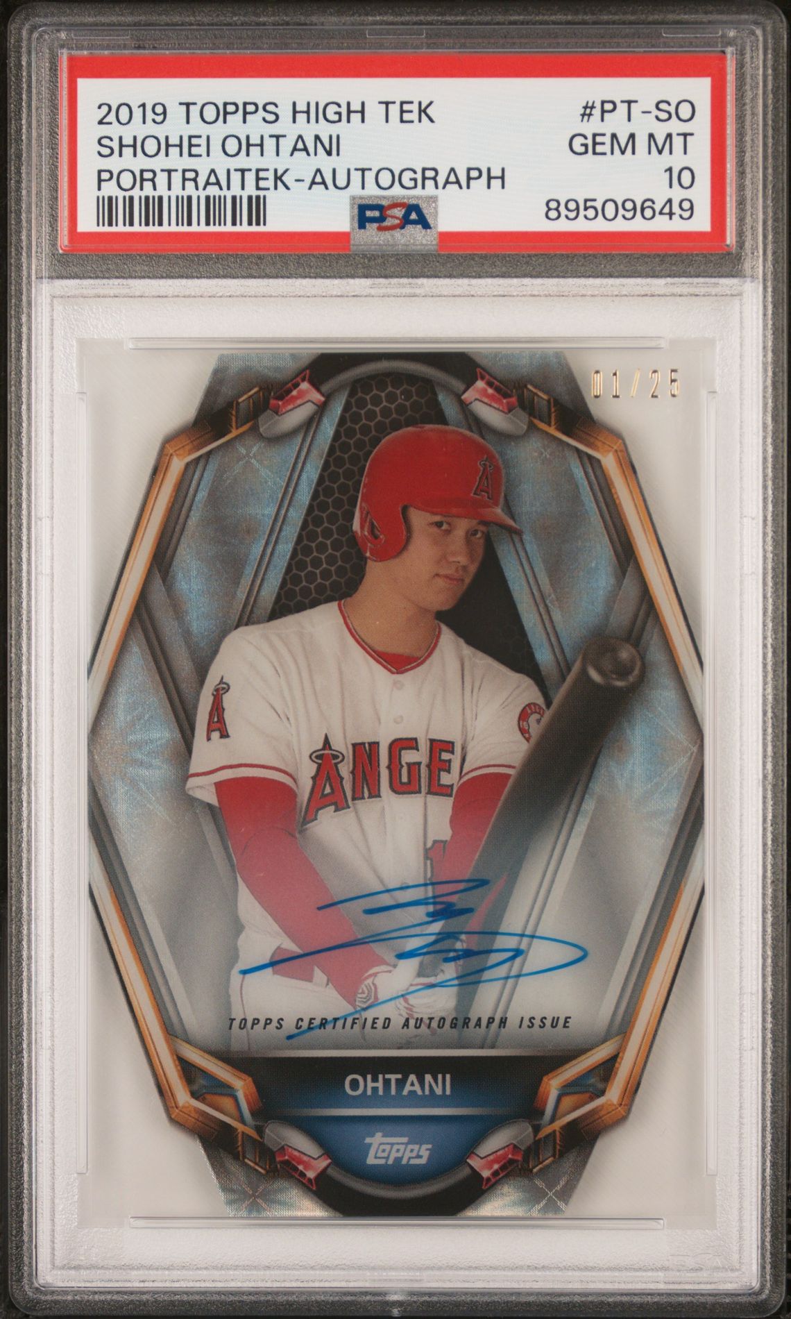 2019 Topps High Tek PT-SO Shohei Ohtani Auto /25