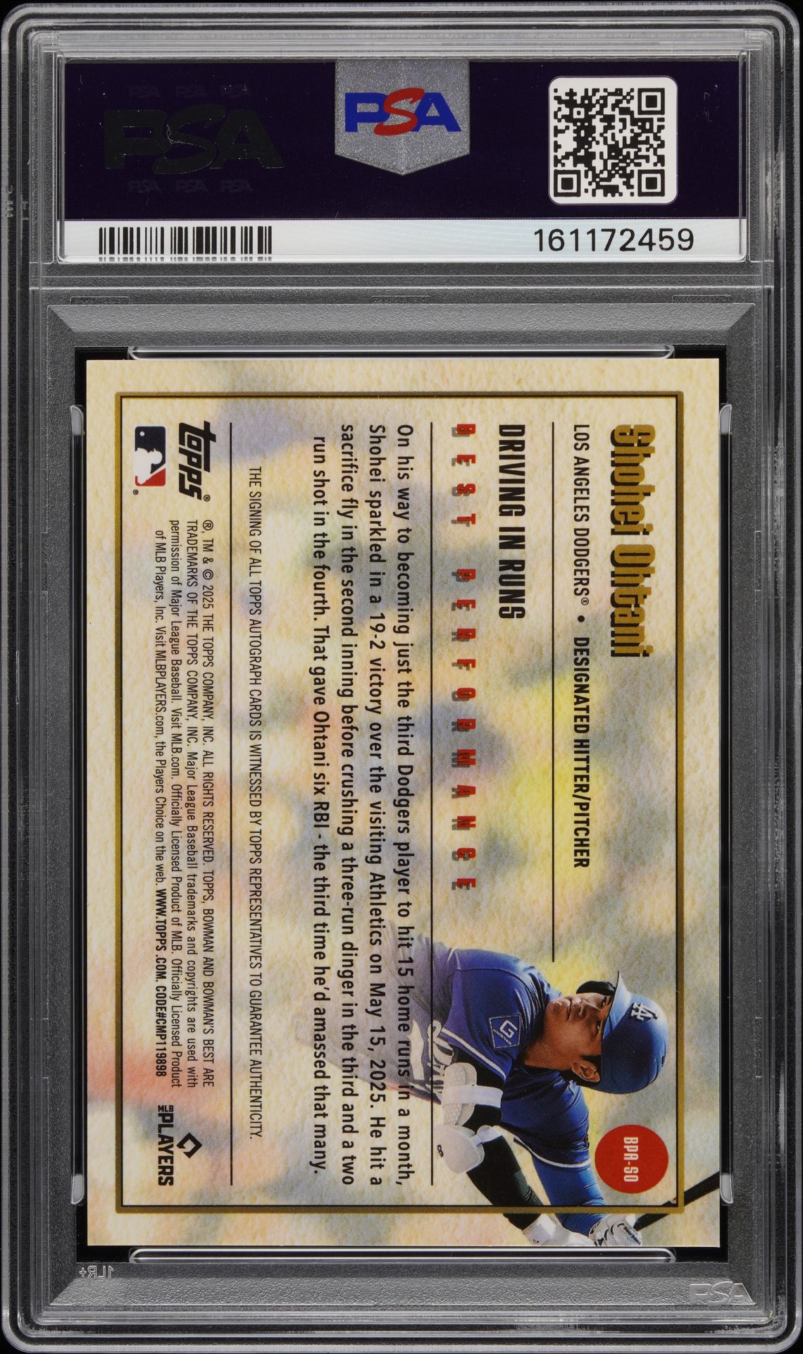 2025 Topps Bowman's Best BPA-SO Best Performance Auto-Mini Auto /25