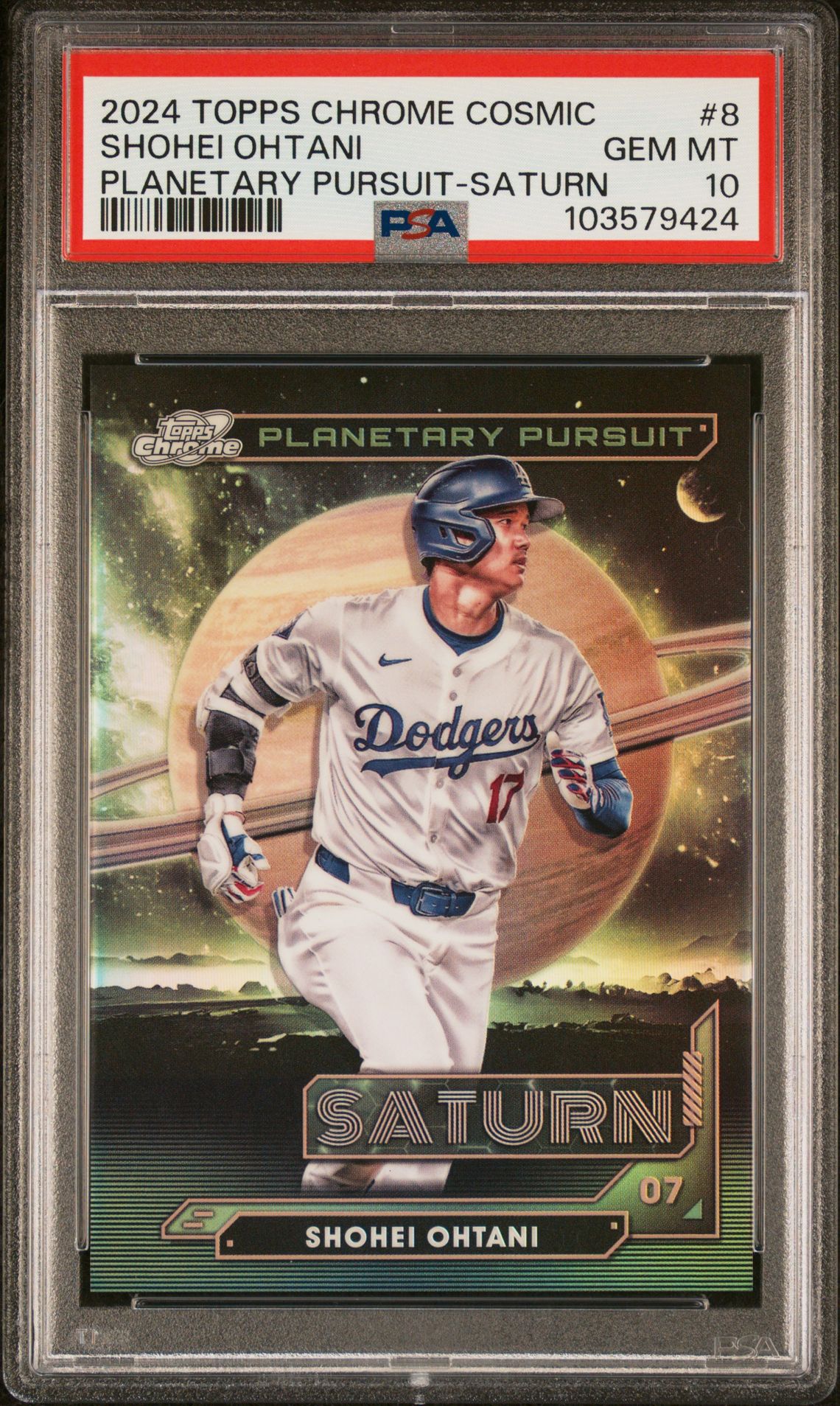 2024 Topps Chrome Cosmic #8 Shohei Ohtani Planetary Pursuit - Saturn