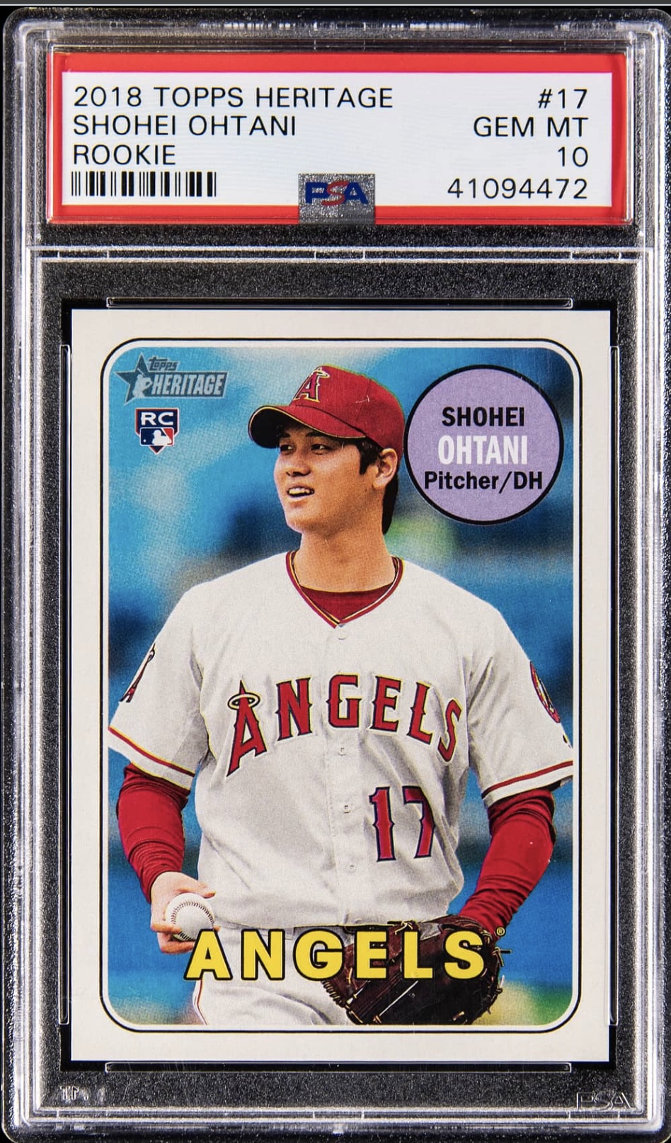 2018 Topps Heritage #17 Shohei Ohtani Rookie