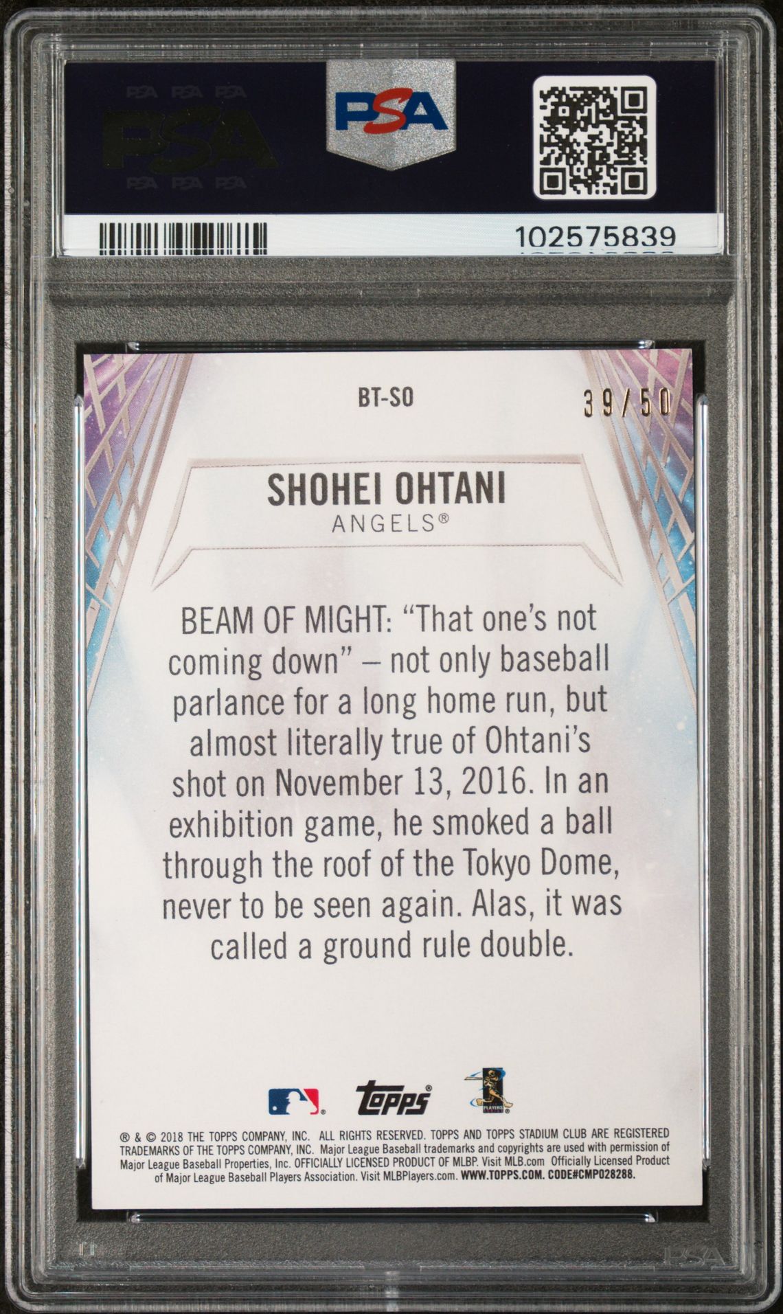 2018 Stadium Club BT-SO Beam Team-Orange /50