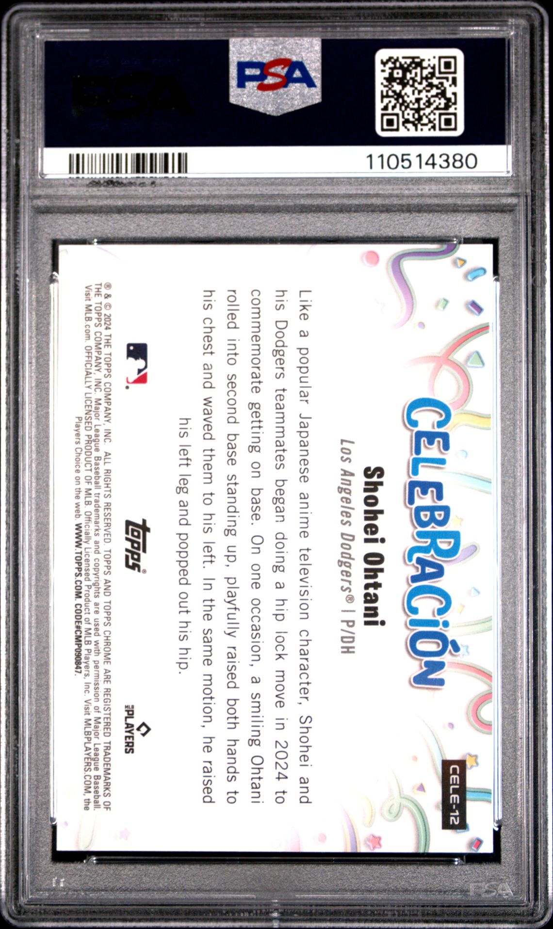2024 Topps Chrome Update #12 Shohei Ohtani Celebration Orange Refractor /25