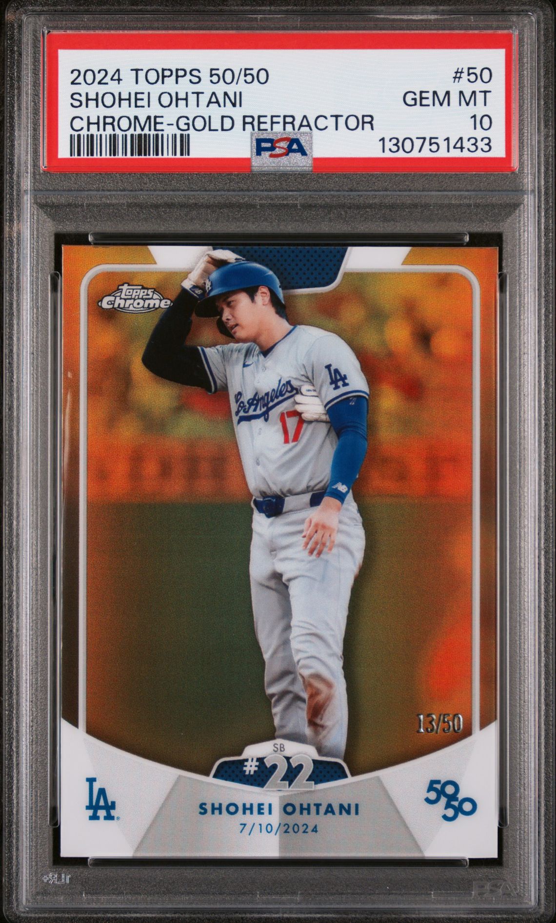 2024 Topps Chrome 50 Gold Refractor /50