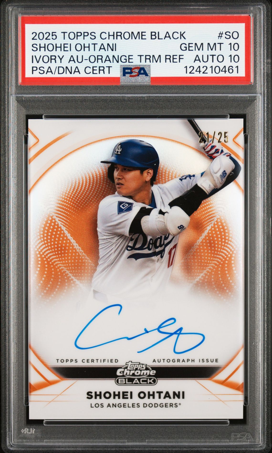 2025 Topps Chrome Black SO Auto Ivory Au-Orange Trm Ref /25