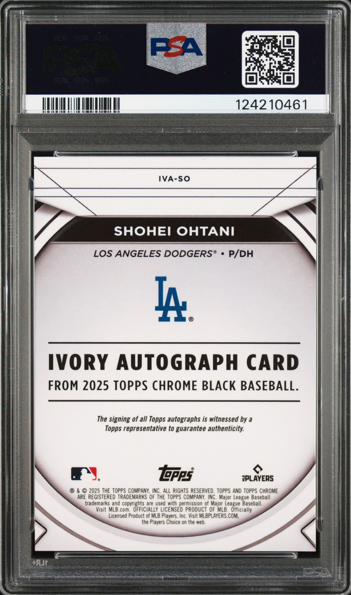 2025 Topps Chrome Black SO Auto Ivory Au-Orange Trm Ref /25