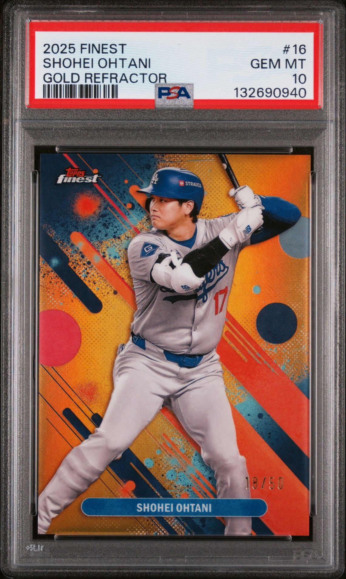 2025 Topps Finest 16 Gold Refractor /50