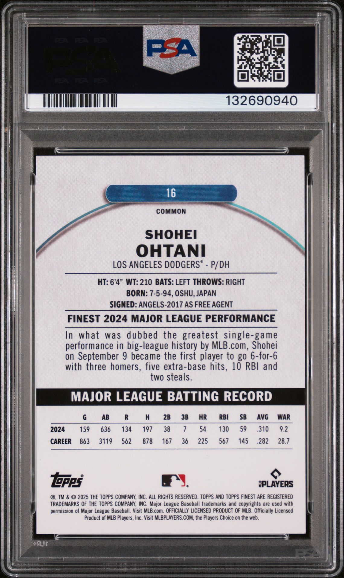 2024 Topps Finest #177 Shohei Ohtani Checkerboard Refractor